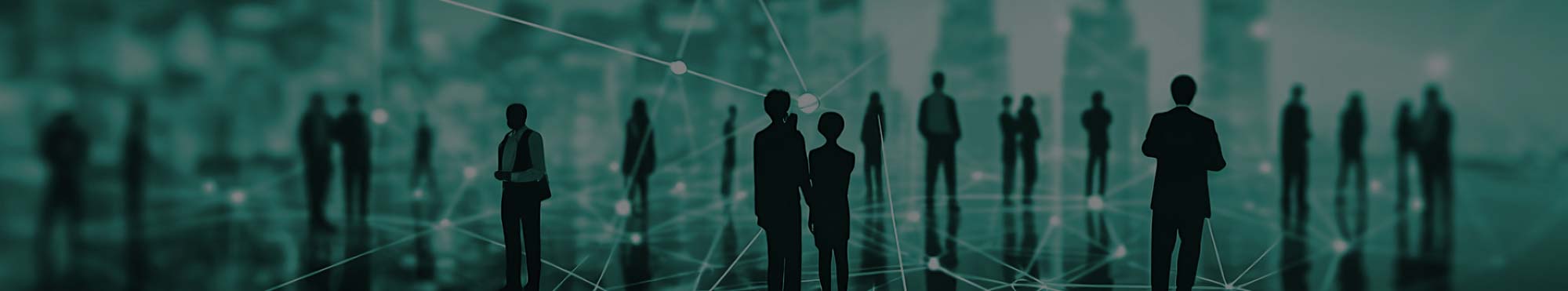 People with connecting dots